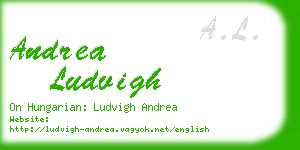 andrea ludvigh business card